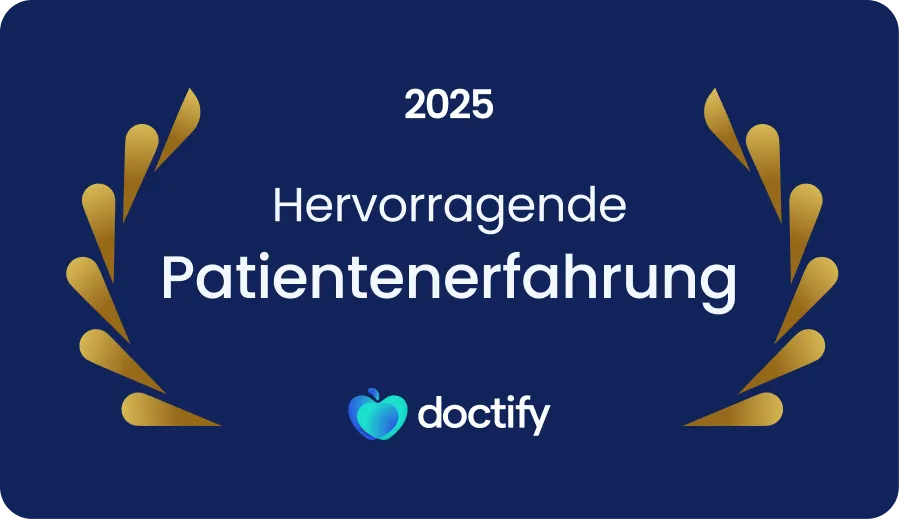 Hervorragende Patientenerfahrung 2025 – Doctify Auszeichnung
